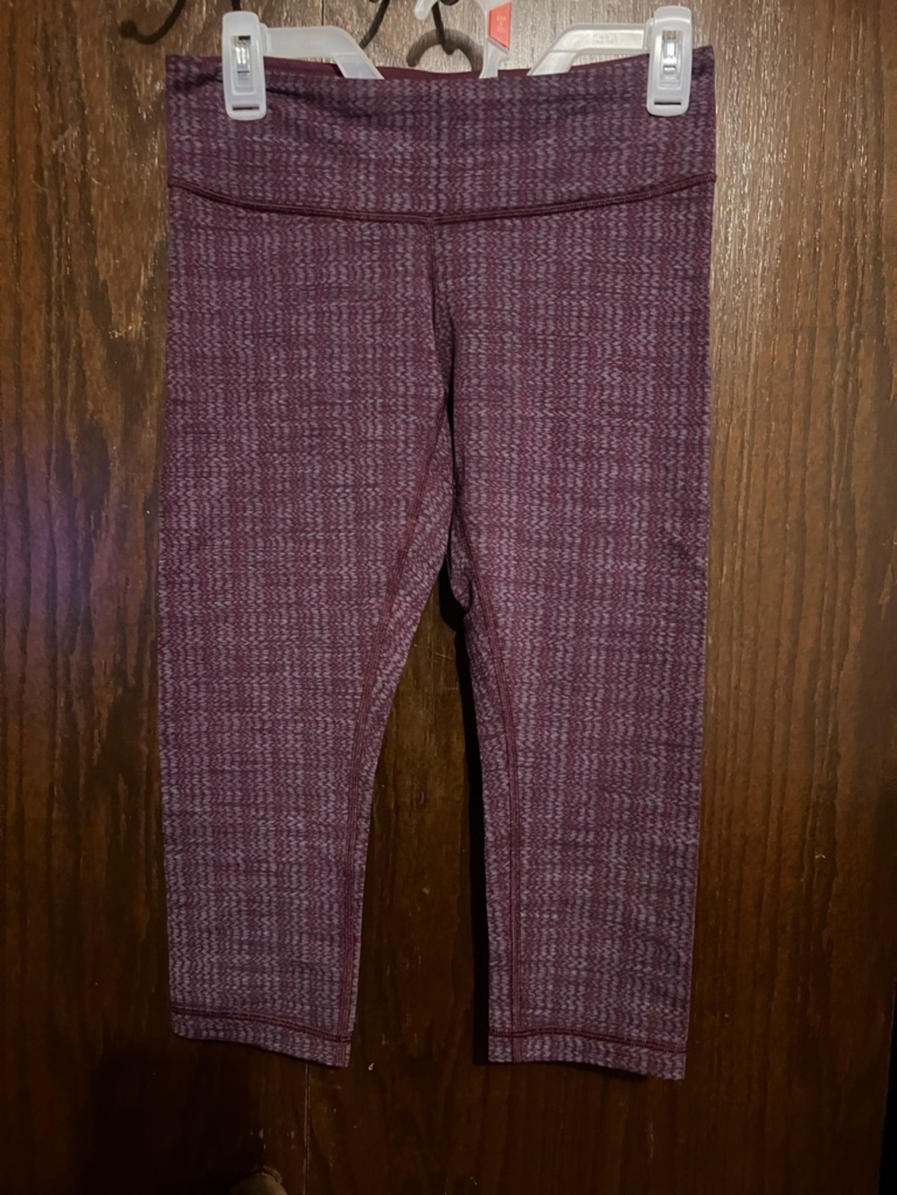lululemon athletica Heathered Plum Capri Leggings